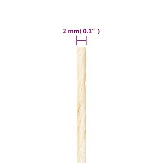 Touw 2 mm 600 m 100% sisal 4