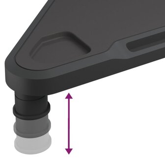 Monitorstandaard hoek 49x28x10,5 cm zwart 6