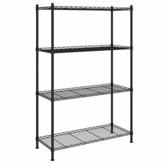 Opbergrek 4-laags 200 kg 90x35x137 cm zwart 2