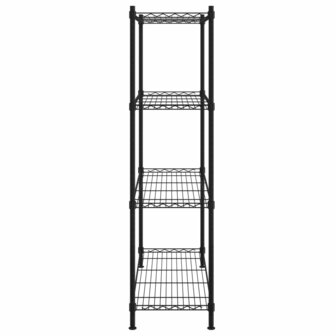 Opbergrek 4-laags 200 kg 90x35x137 cm zwart 4