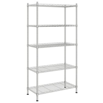Opbergrek 5-laags 250 kg 90x35x180 cm chroomkleurig 2