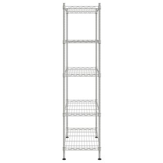 Opbergrek 5-laags 250 kg 90x35x180 cm chroomkleurig 4
