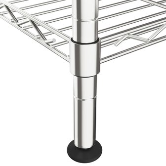 Opbergrek 5-laags 250 kg 90x35x180 cm chroomkleurig 6