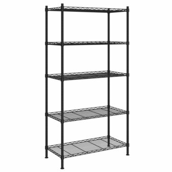 Opbergrek 5-laags 250 kg 90x35x180 cm zwart 2