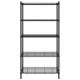Opbergrek 5-laags 250 kg 90x35x180 cm zwart 3