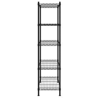 Opbergrek 5-laags 250 kg 90x35x180 cm zwart 4