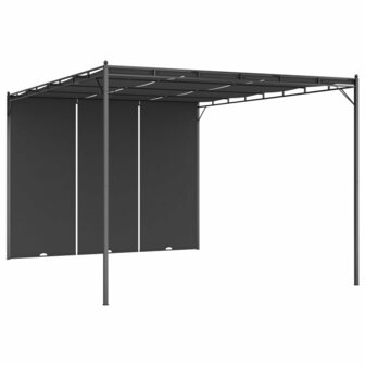 Tuinprieel met zijgordijn 4x3x2,25 m antraciet 1