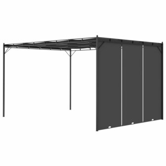 Tuinprieel met zijgordijn 4x3x2,25 m antraciet 4