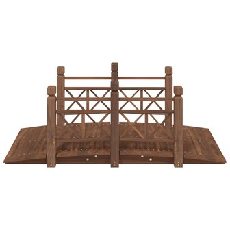 Tuinbrug met leuningen 150x67x56 cm massief vurenhout 3