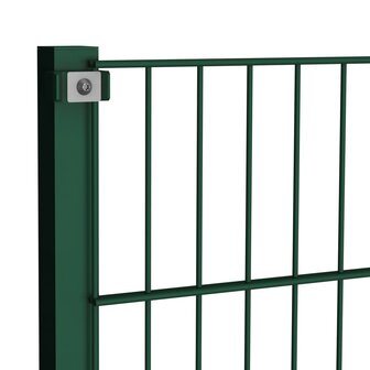 Schuttingpaneel met palen 5,1x1,2 m ijzer groen 4