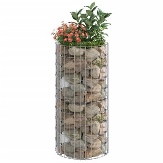 Gabion paal rond &Oslash;50x100 cm gegalvaniseerd staal 5