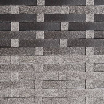Tuinbank 2-zits met kussen poly rattan grijs 7