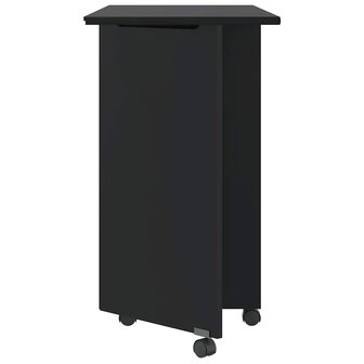 Rolkast met bureau MOSS massief grenenhout zwart 4