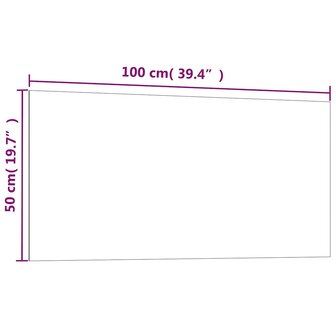 Magneetbord voor aan de wand 100x50 cm gehard glas zwart 6