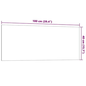Magneetbord voor aan de wand 100x40 cm gehard glas zwart 6