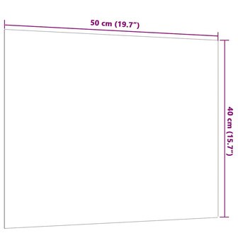 Magneetbord voor aan de wand 50x40 cm gehard glas wit 7