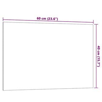 Wandmagneetbord 60x40 cm gehard glas wit 6