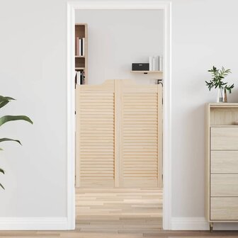 Draaideuren louvredesign 1-paar 100x80 cm massief grenenhout 1