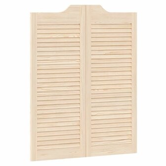 Draaideuren louvredesign 1-paar 100x80 cm massief grenenhout 2