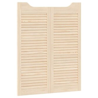 Draaideuren louvredesign 1-paar 100x80 cm massief grenenhout 4