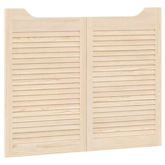 Draaideuren louvredesign 1-paar 80x100 cm massief grenenhout 4