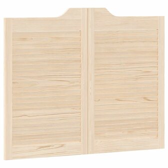 Draaideuren louvredesign 1-paar 80x100 cm massief grenenhout 7