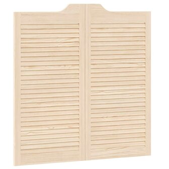 Draaideuren louvredesign 1-paar 100x100 cm massief grenenhout 2