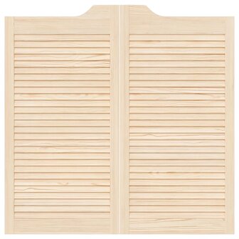 Draaideuren louvredesign 1-paar 100x100 cm massief grenenhout 5