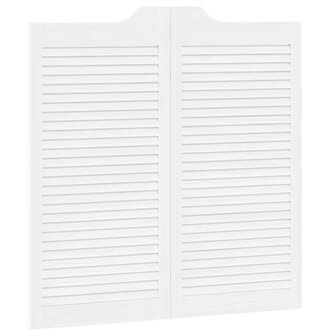 Draaideuren louvre design 1-paar 100x100 cm wit 2