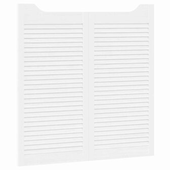 Draaideuren louvre design 1-paar 100x100 cm wit 4