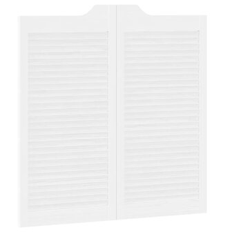 Draaideuren louvre design 1-paar 100x100 cm wit 7