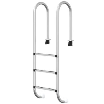 Zwembadladder 54x38x158 cm 304 roestvrijstaal 2