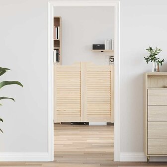 Draaideuren louvredesign 1-paar 80x80 cm massief grenenhout 1