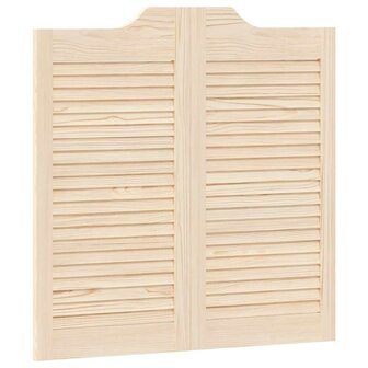 Draaideuren louvredesign 1-paar 80x80 cm massief grenenhout 2