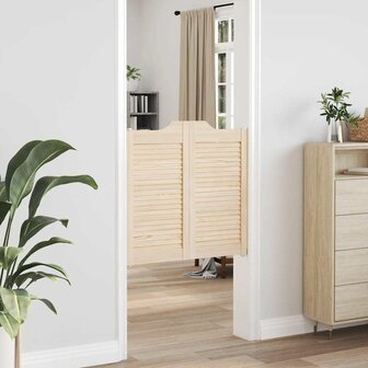 Draaideuren louvredesign 1-paar 80x80 cm massief grenenhout 3