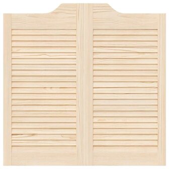Draaideuren louvredesign 1-paar 80x80 cm massief grenenhout 5