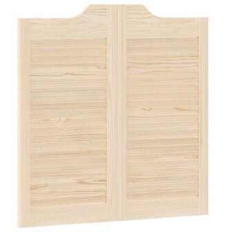Draaideuren louvredesign 1-paar 80x80 cm massief grenenhout 7