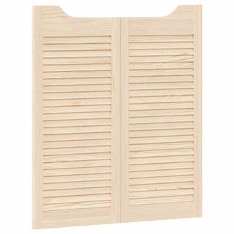 Draaideuren louvredesign 1-paar 90x80 cm massief grenenhout 4