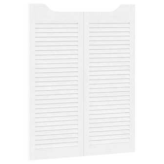 Draaideuren louvredesign 1-paar 100x80 cm wit 4