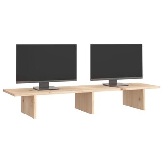 Monitorstandaard 100x27x15 cm massief grenenhout 4