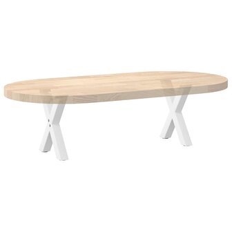 Salontafelpoten 2 st X-vormig 30x(30-31) cm staal wit 7