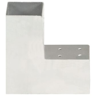 Paalverbindingen 4 st L-vorm 81x81 mm gegalvaniseerd metaal 3