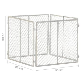 Compostbak 85x85x70 cm gegalvaniseerd staal 6