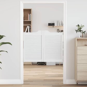 Draaideuren louvredesign 1-paar 80x100 cm wit 1