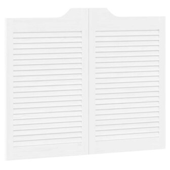 Draaideuren louvredesign 1-paar 80x100 cm wit 2