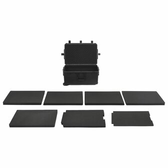 Flightcase draagbaar 79,5x52x39 cm PP zwart 6