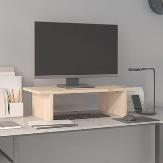 Monitorstandaard 50x27x15 cm massief grenenhout 1
