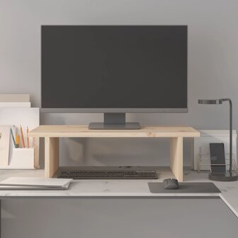 Monitorstandaard 50x27x15 cm massief grenenhout 3