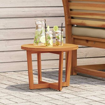 Tuinbijzettafel rond &Oslash;55x40 cm massief acaciahout 1