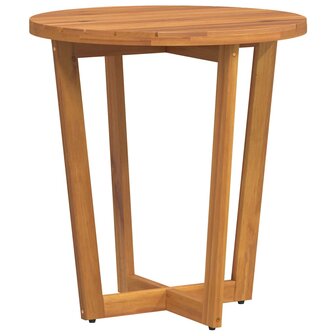 Tuinbijzettafel rond &Oslash;70x75 cm massief acaciahout 2